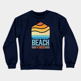 Retro Sunset Beach Vibes Crewneck Sweatshirt